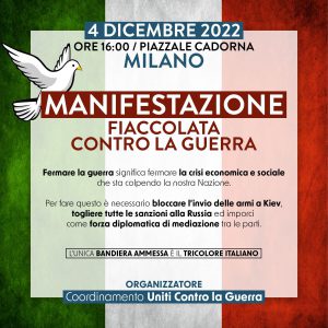Manifestazione 4 dicembre Milano